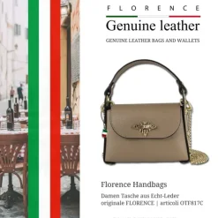 Florence Biene Damen Handtasche Echtleder taupe OTF817C