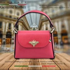 Florence Biene Damen Handtasche Echtleder rot OTF817R