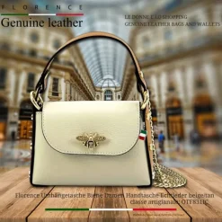 Florence Biene Damen Handtasche Echtleder beige/tan OTF831IC
