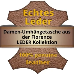 Florence Biene Damen Handtasche Echtleder schwarz OTF813S