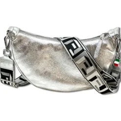 Florence Citytasche Echtleder Damen silber metallic OTF823J