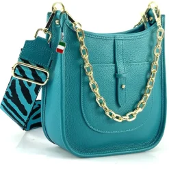 Florence Citytasche Echtleder Damen türkis OTF158T