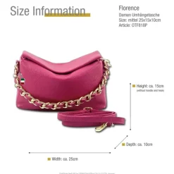 Florence Citytasche Echtleder Damen fuchsia OTF818P