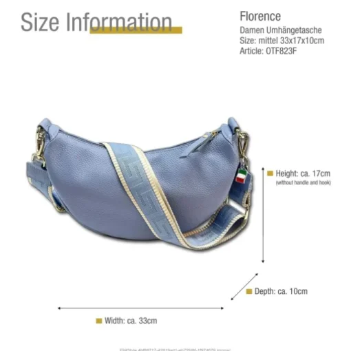 Florence Citytasche Echtleder Damen hellblau OTF823F