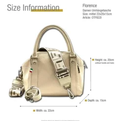 Florence Citytasche Echtleder Damen beige OTF822I