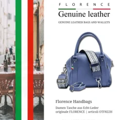 Florence Citytasche Echtleder Damen hellblau OTF822H