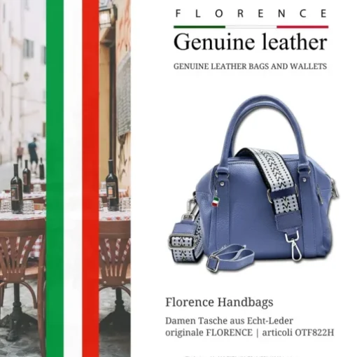Florence Citytasche Echtleder Damen hellblau OTF822H