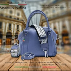 Florence Citytasche Echtleder Damen hellblau OTF822H
