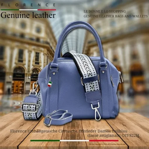 Florence Citytasche Echtleder Damen hellblau OTF822H