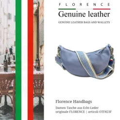 Florence Citytasche Echtleder Damen hellblau OTF823F