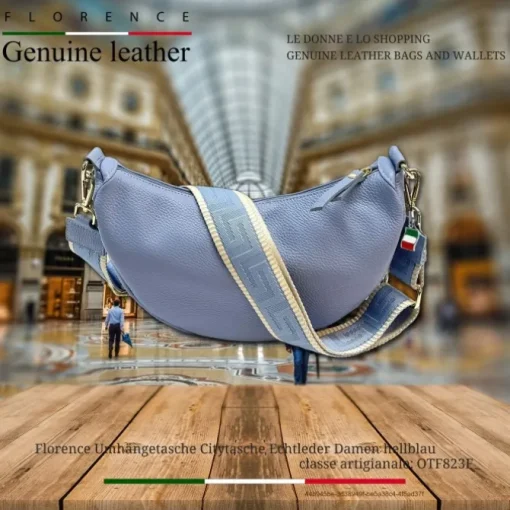 Florence Citytasche Echtleder Damen hellblau OTF823F