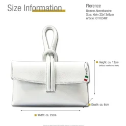 Florence Clutch Echtleder Tasche weiß OTF834W