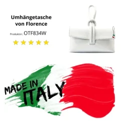 Florence Clutch Echtleder Tasche weiß OTF834W