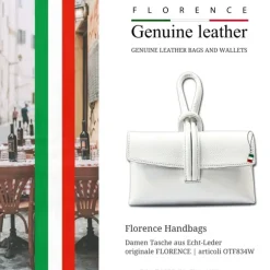 Florence Clutch Echtleder Tasche weiß OTF834W
