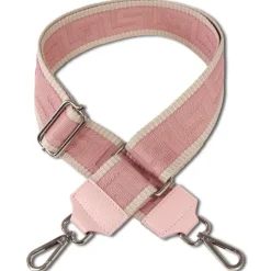 Florence Damen Boho-Gurt Canvas Leder rosa beige OGF001JA