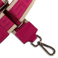 Florence Damen Boho-Gurt Canvas Leder pink beige OGF001JP