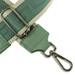 Florence Damen Boho-Gurt Canvas Leder hellgrün tan OGF001JL