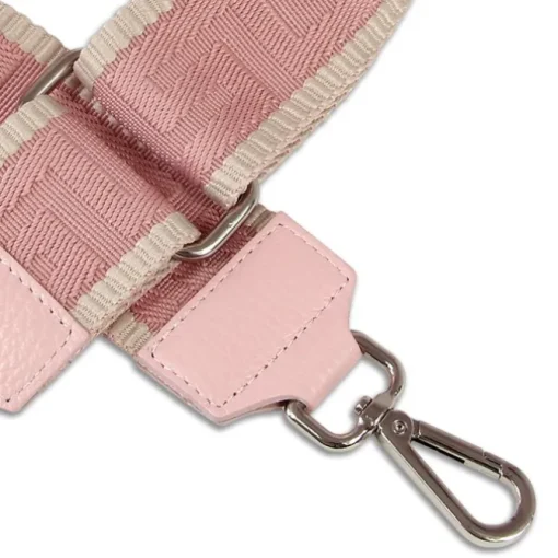 Florence Damen Boho-Gurt Canvas Leder rosa beige OGF001JA