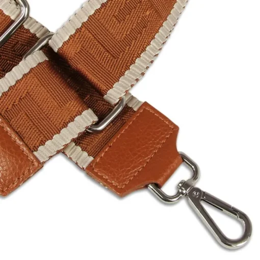 Florence Damen Boho-Gurt Canvas Leder braun tan OGF001JC
