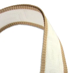 Florence Damen Boho-Gurt Canvas Leder weiß beige OGF001JW
