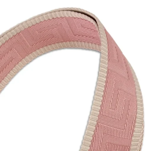 Florence Damen Boho-Gurt Canvas Leder rosa beige OGF001JA