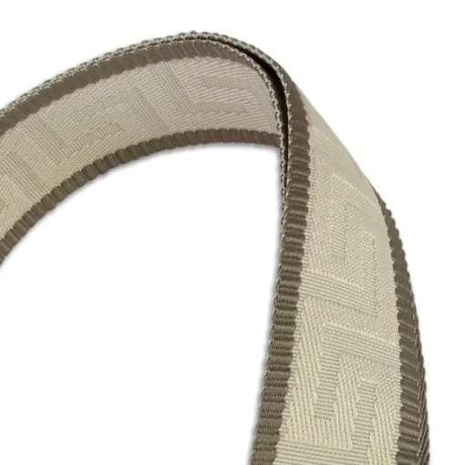 Florence Damen Boho-Gurt Canvas Leder grau beige OGF001JI