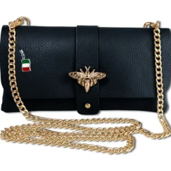 Florence Damen Clutch Biene Leder Tasche dunkelblau OTM803B