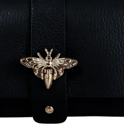 Florence Damen Clutch Biene Leder Tasche schwarz OTM803S