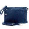 Florence Damen Handgelenktasche Tasche Echtleder blau OTF816B