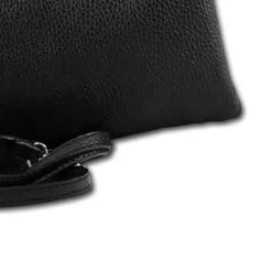 Florence Damen Handgelenktasche Tasche Echtleder schwarz OTF816S