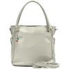 Florence Damen Handtasche Echtleder hellgrau OTF160K