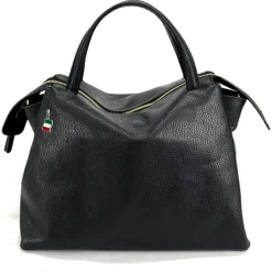 Florence Damen Handtasche Echtleder schwarz OTF152S
