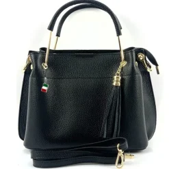 Florence Damen Handtasche Echtleder schwarz OTF157S