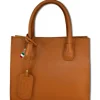 Florence Damen Handtasche, Schultertasche Leder Tasche camel, tan OTM110C