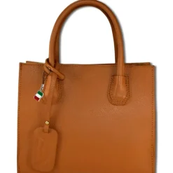 Florence Damen Handtasche, Schultertasche Leder Tasche camel, tan OTM110C