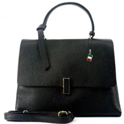 Florence Damen Handtasche Echtleder schwarz OTF153S