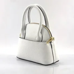 Florence Damen Handtasche Bowlingtasche Echtleder weiß OTF814W
