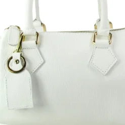 Florence Damen Handtasche Bowlingtasche Echtleder weiß OTM807W
