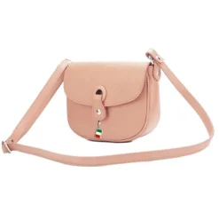 Florence Damen Handtasche Satteltasche Echtleder rosa OTF122A