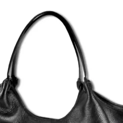 Florence Damen Handtasche, Schultertasche Leder Tasche schwarz OTM109S
