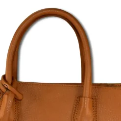 Florence Damen Handtasche, Schultertasche Leder Tasche camel, tan OTM110C