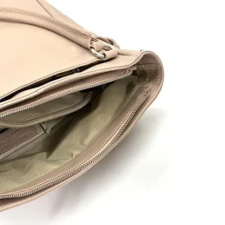 Florence Damen Handtasche Echtleder hellgrau OTF160K