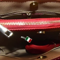 Florence Damen Handtasche, Schultertasche Leder Tasche camel, tan OTM110C