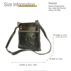 Florence Damen Handtasche Echtleder braun OTF145N