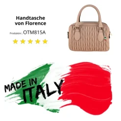 Florence Damen Handtasche, Schultertasche Leder Tasche altrosa OTM815A