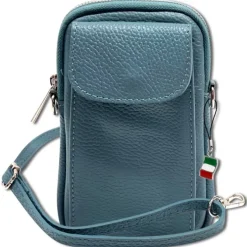Florence Damen Mini-Handtasche echtes Leder Tasche hellblau OTF827H