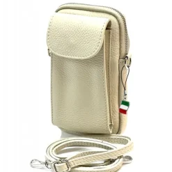 Florence Damen Mini-Handtasche echtes Leder Tasche beige OTF827I