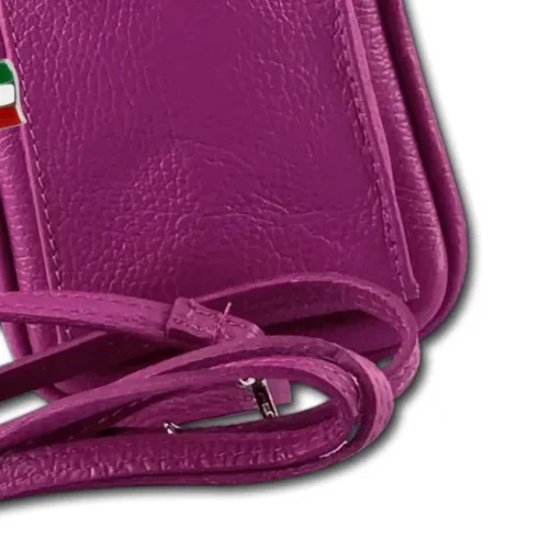 Florence Damen Mini-Handtasche echtes Leder Tasche fuchsia/pink OTF827P