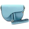 Florence Damen Satteltasche Echtleder hellblau OTF810H