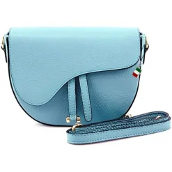 Florence Damen Satteltasche Echtleder hellblau OTF810H